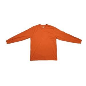 Carhartt Shirt Mens Tall Large Orange Loose Fit Crew Neck Big Sleeve Logo